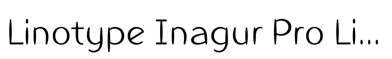 Linotype Inagur Pro Light